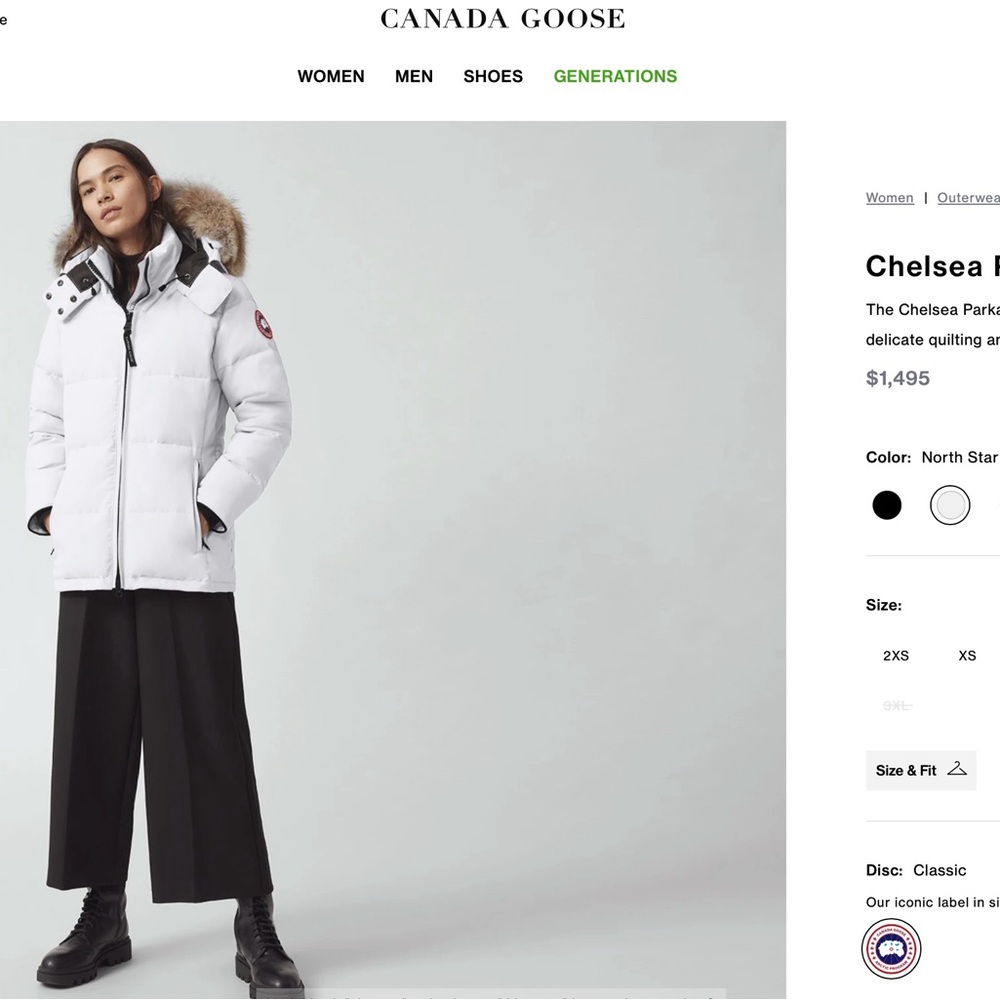 Canada Goose Women's Black Puffer Jacket SMALL